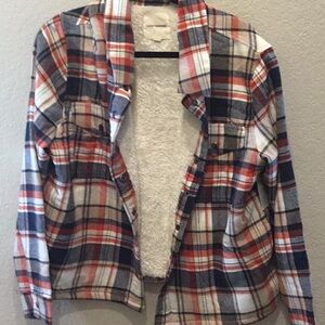😁🌺 NEW with tags Lucky Brand Plaid Sherpa Lined Jacket